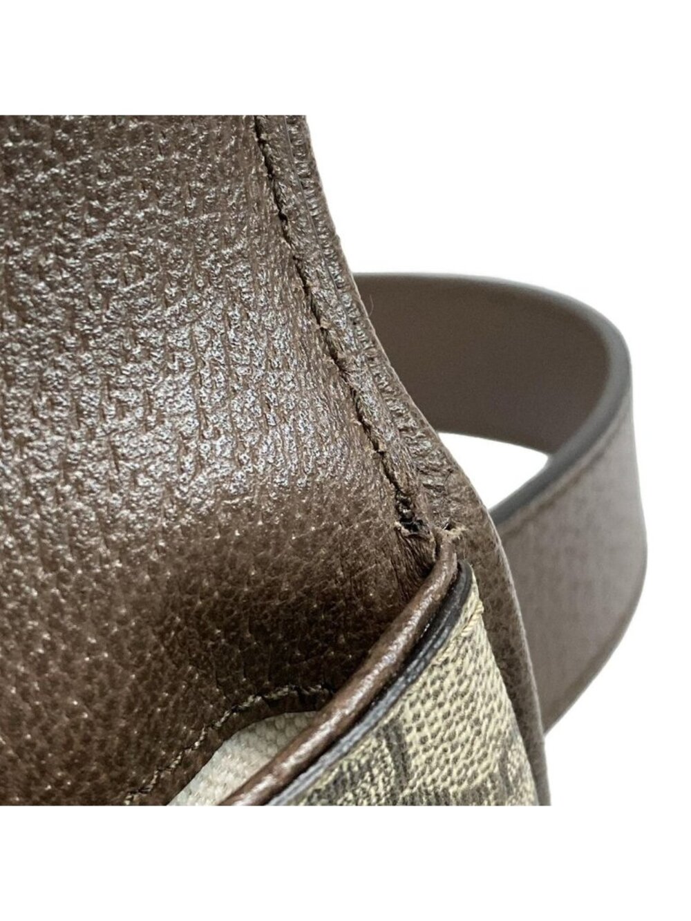 ★SOLD★ Gucci Waist Pouch Interlocking GG Plus Supreme Dark Brown Beige Leather - Picture 14 of 15